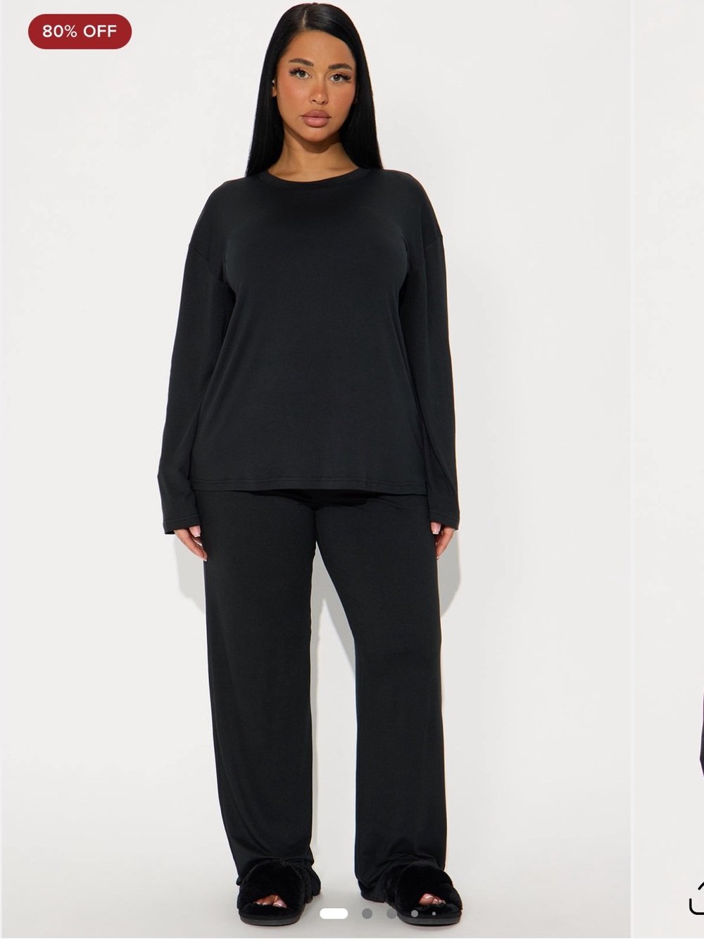 Fashion Nova Black Pajama Set